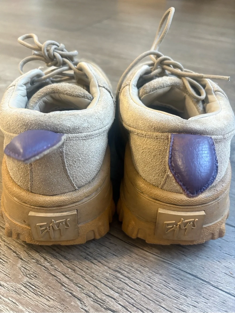 Eytys Angel Chunky Platform Suede Sneakers in Dune Tan Ssense EUR 35 US 5